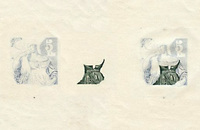 Trial prints for Titian's Woman at her Toilet (blue, green, combination of colours: blue and green) Trial prints for Titian's Woman at her Toilet (blue, green, combination of colours: blue and green)