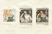 Trial prints for Titian's Woman at her Toilet (combination of colours: blue, green, yellow and red, black, combination of all colours) Trial prints for Titian's Woman at her Toilet (combination of colours: blue, green, yellow and red, black, combination of all colours)